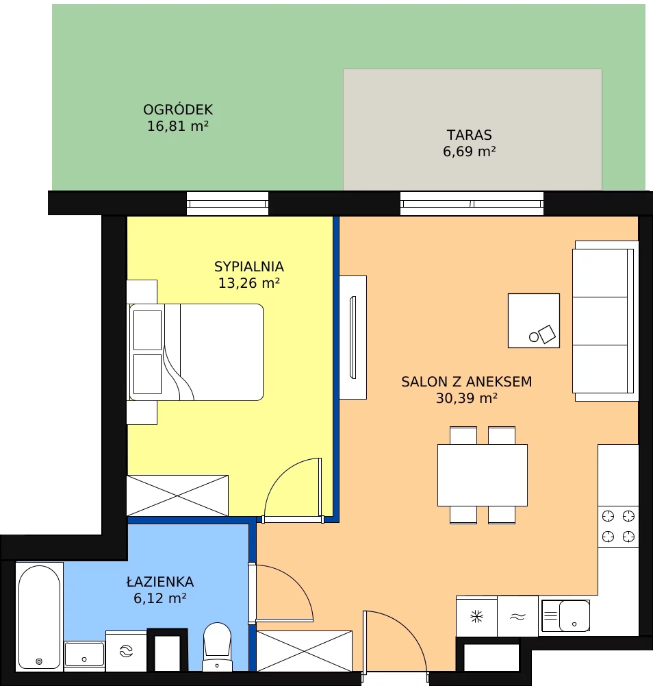 Zalety mieszkania 49.77 m², P10.05.0.102