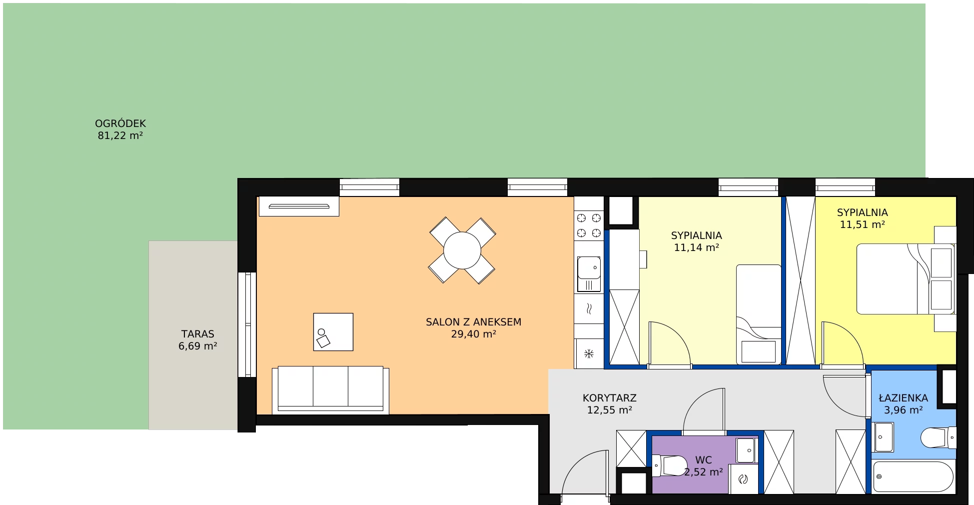 Zalety mieszkania 71.08 m², P11.06.0.136