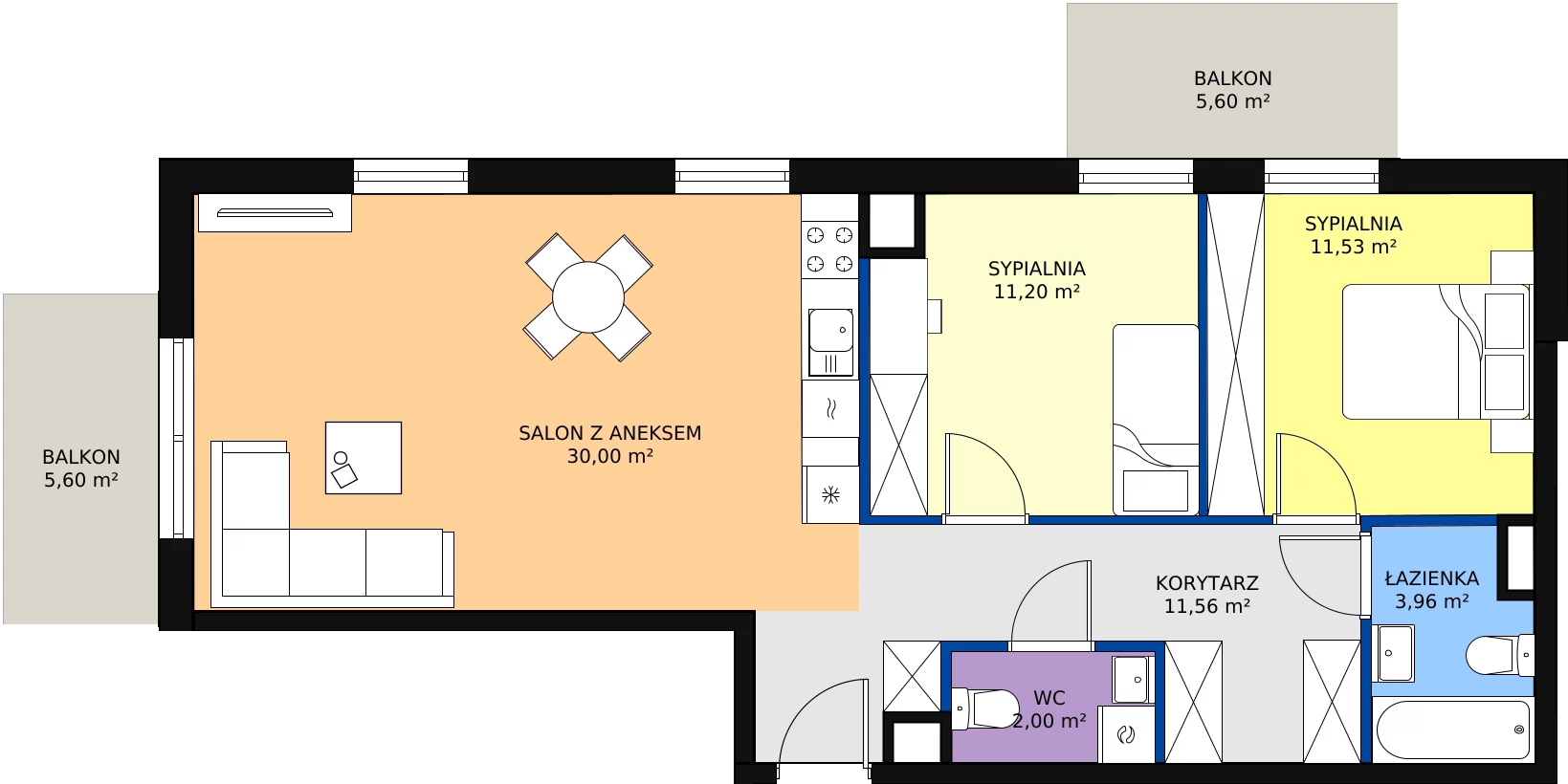 Zalety mieszkania 71.19 m², P11.06.2.150