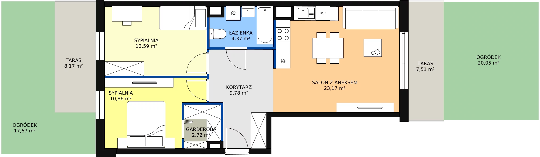 Zalety mieszkania 63.78 m², P9.02.0.53