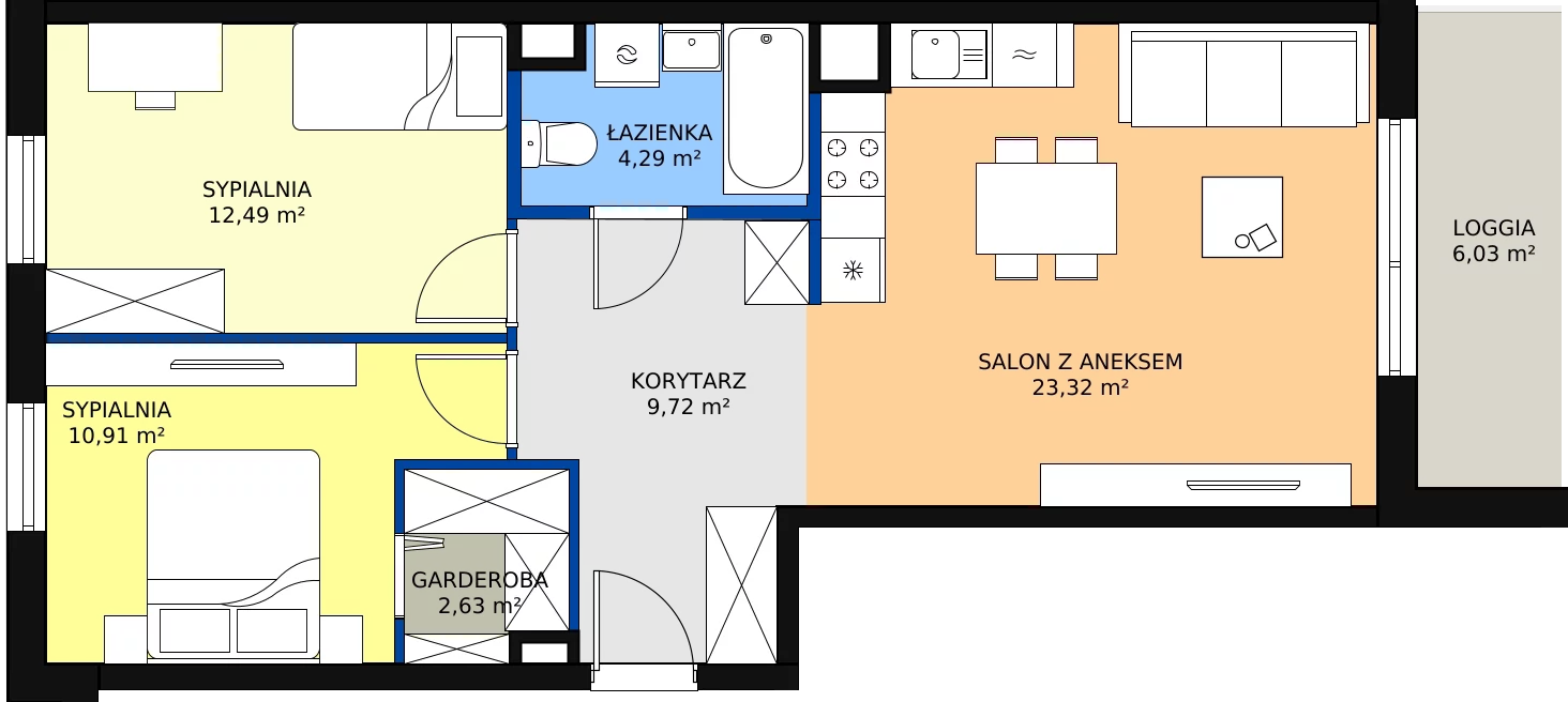 Zalety mieszkania 63.63 m², P9.03.4.83