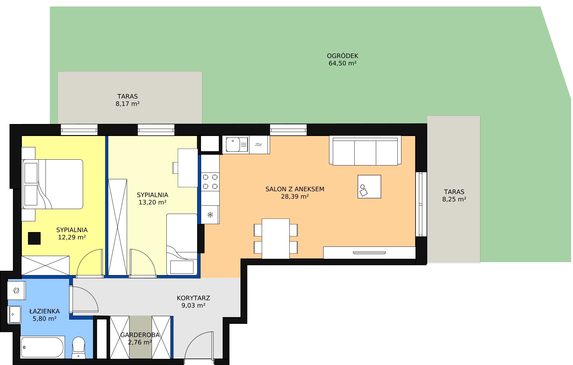 Zalety mieszkania 71.36 m², P9.04.0.89