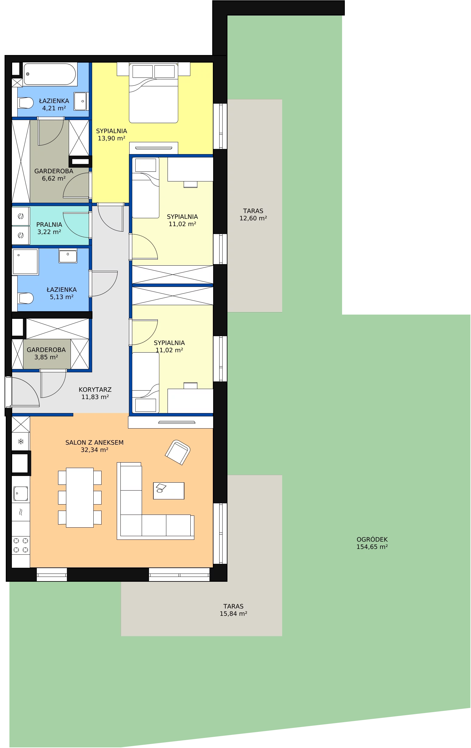 Zalety apartamentu 103.14 m², 2D.0.122