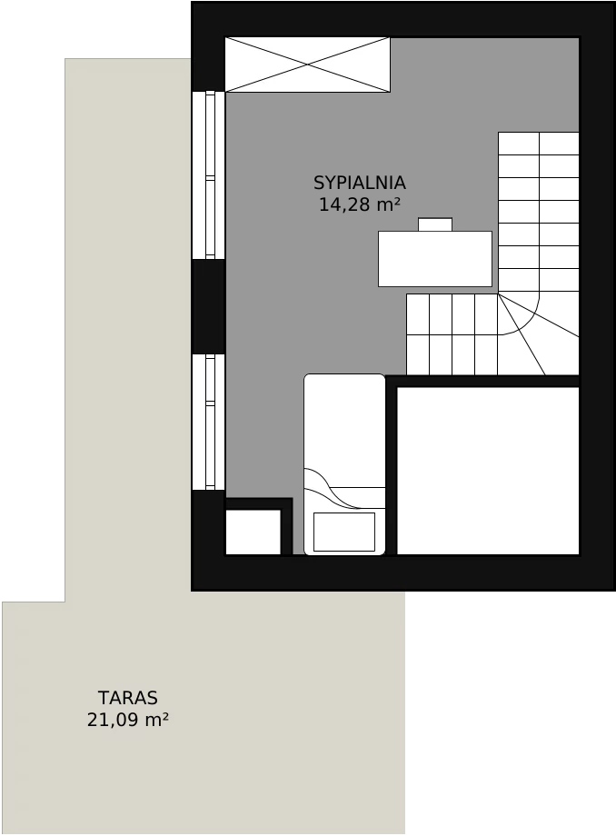 Mieszkanie 62,31 m², piętro 4, oferta nr 2C-4-8, Naramowice Odnova, Poznań, Naramowice, ul. Bielicowa