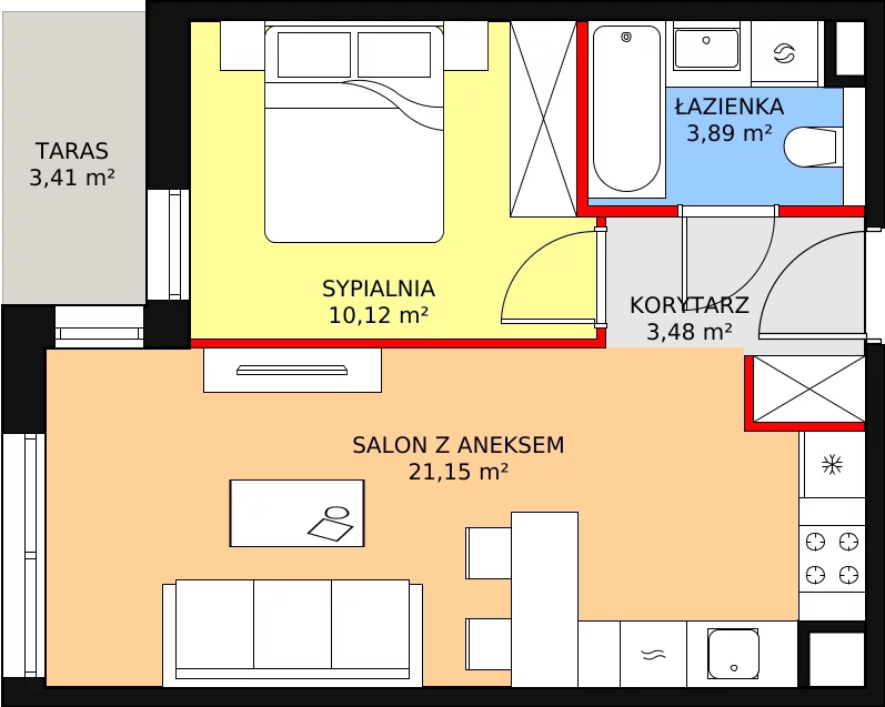 Mieszkanie 38,64 m², parter, oferta nr 7C-0-5, Naramowice Odnova II, Poznań, Naramowice, ul. Bielicowa