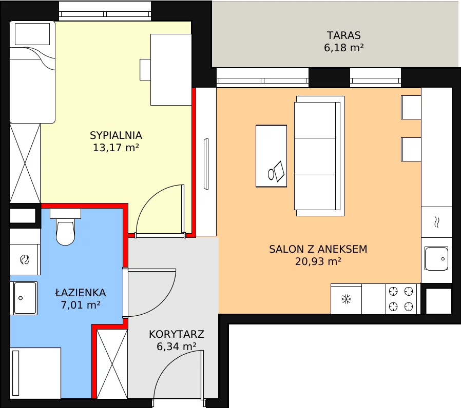 Mieszkanie 47,45 m², parter, oferta nr 7D-0-4, Naramowice Odnova II, Poznań, Naramowice, ul. Bielicowa