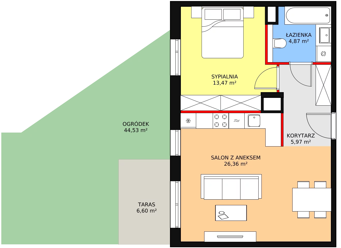 Mieszkanie 50,67 m², parter, oferta nr 8C-0-9, Naramowice Odnova II, Poznań, Naramowice, ul. Bielicowa