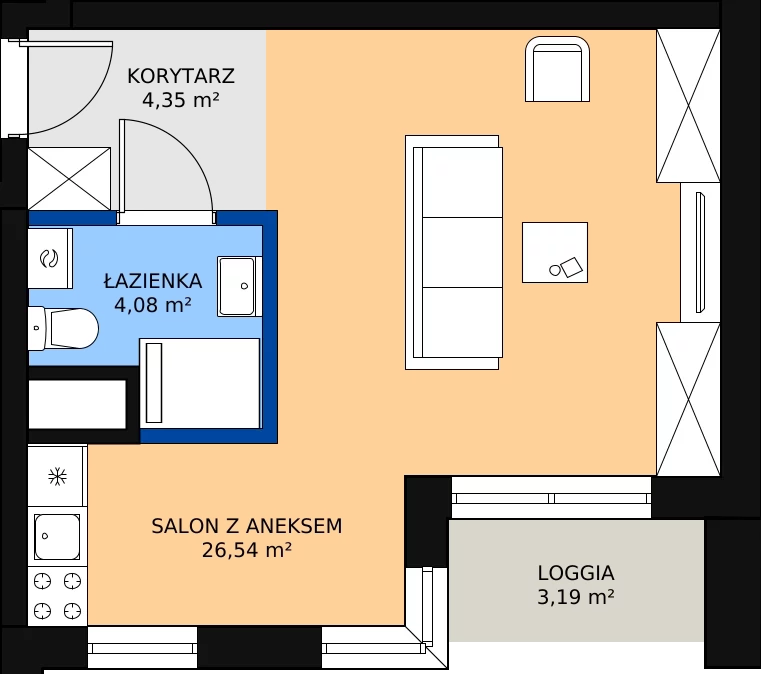Zalety apartamentu inwestycyjnego 25.34 m², c.2.3.05