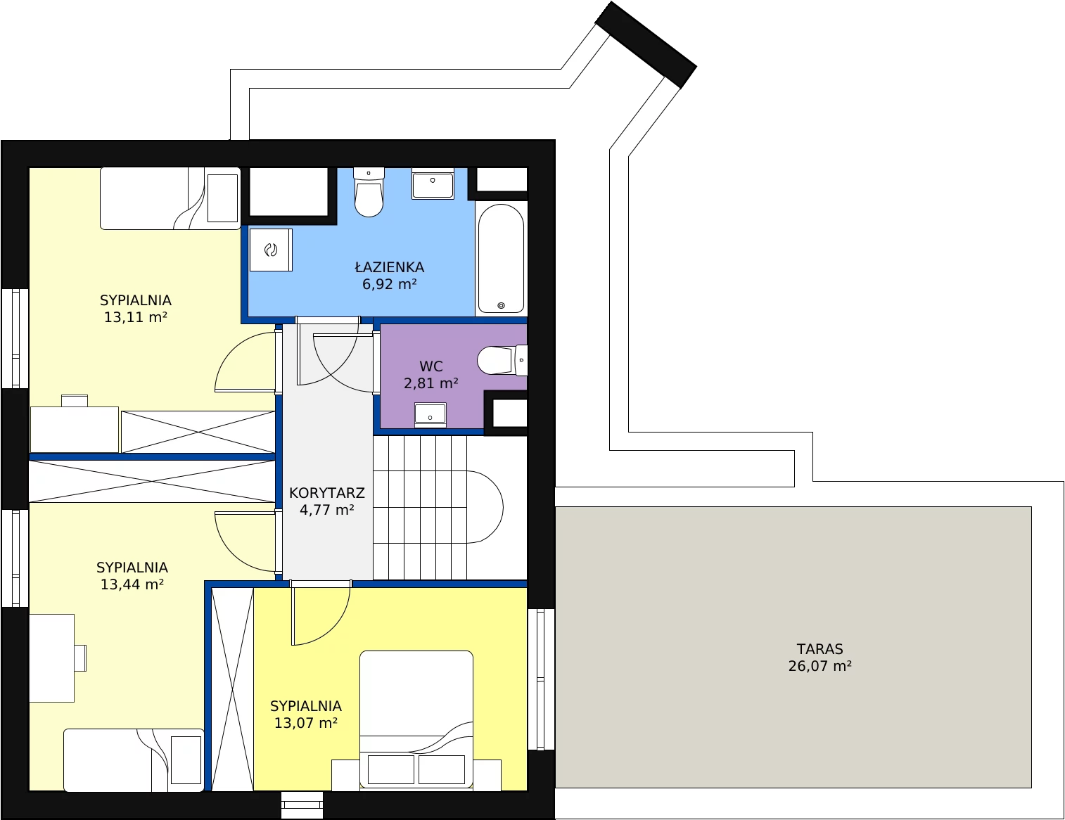 5 pokoi, mieszkanie 113,20 m², piętro 3, oferta nr A.01.3.31, Warszawska 58A, Warszawa, Ursus, Niedźwiadek, ul. Warszawska 58a