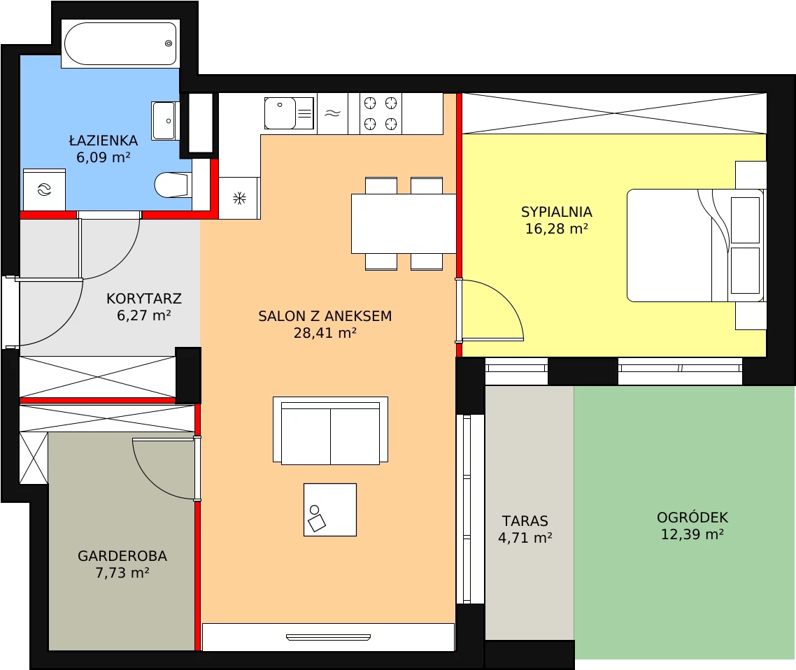 Mieszkanie 66,46 m², parter, oferta nr 5-0-2, Zakątek Harmonia II, Warszawa, Białołęka, Szamocin, ul. Płochocińska