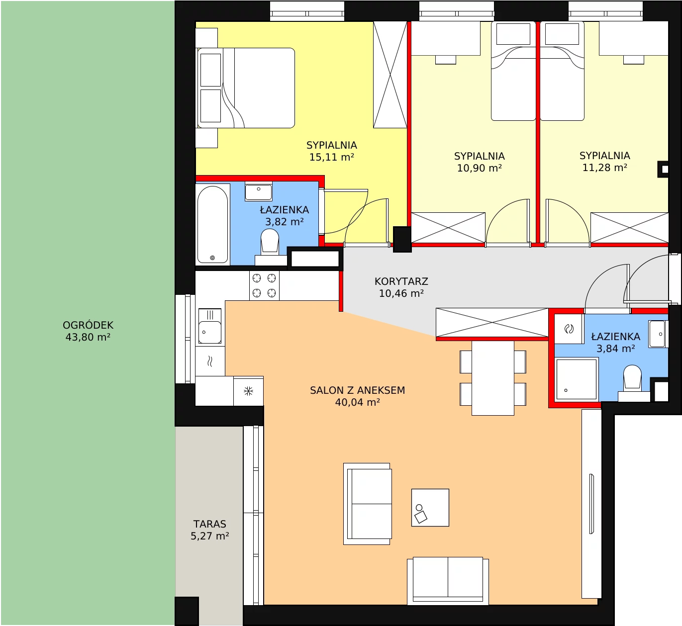 Mieszkanie 99,06 m², parter, oferta nr 6-0-8, Zakątek Harmonia II, Warszawa, Białołęka, Szamocin, ul. Płochocińska