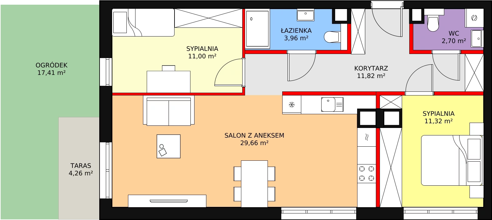 Mieszkanie 74,65 m², parter, oferta nr 7-0-4, Zakątek Harmonia II, Warszawa, Białołęka, Szamocin, ul. Płochocińska