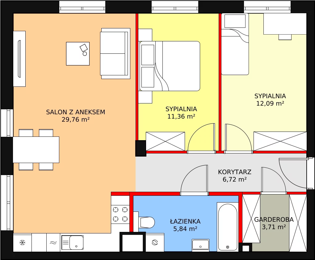 Mieszkanie 72,31 m², parter, oferta nr 7-0-8, Zakątek Harmonia II, Warszawa, Białołęka, Szamocin, ul. Płochocińska