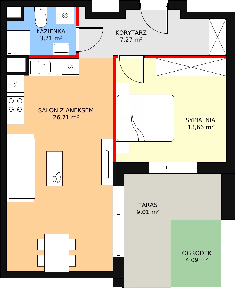 2 pokoje, mieszkanie 51,35 m², parter, oferta nr D1.2.0.2, Nowy Targówek VI, Warszawa, Targówek, Targówek Mieszkaniowy, ul. Płosa 8