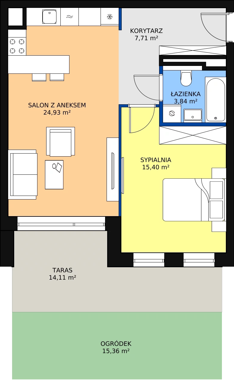 Zalety mieszkania 51.88 m², 7.00.C02