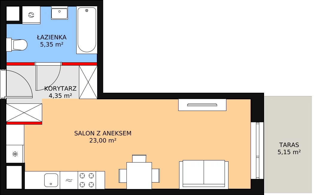 Mieszkanie 32,70 m², parter, oferta nr 1-0-10, ATAL Aura II, Łódź, Bałuty, ul. Telefoniczna 15/17