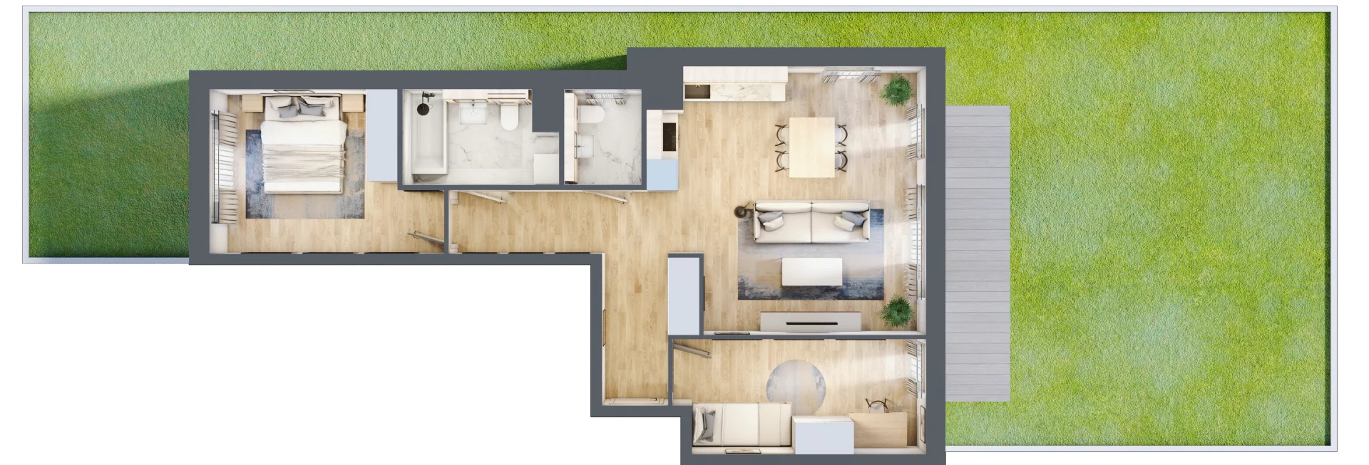 3 pokoje, mieszkanie 65,87 m², parter, oferta nr A1.0.3, ATAL Idea Swarzędz, Swarzędz, ul. Tabaki