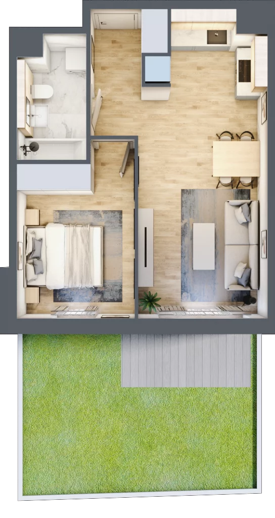 2 pokoje, mieszkanie 41,30 m², parter, oferta nr A2.0.2, ATAL Idea Swarzędz, Swarzędz, ul. Tabaki