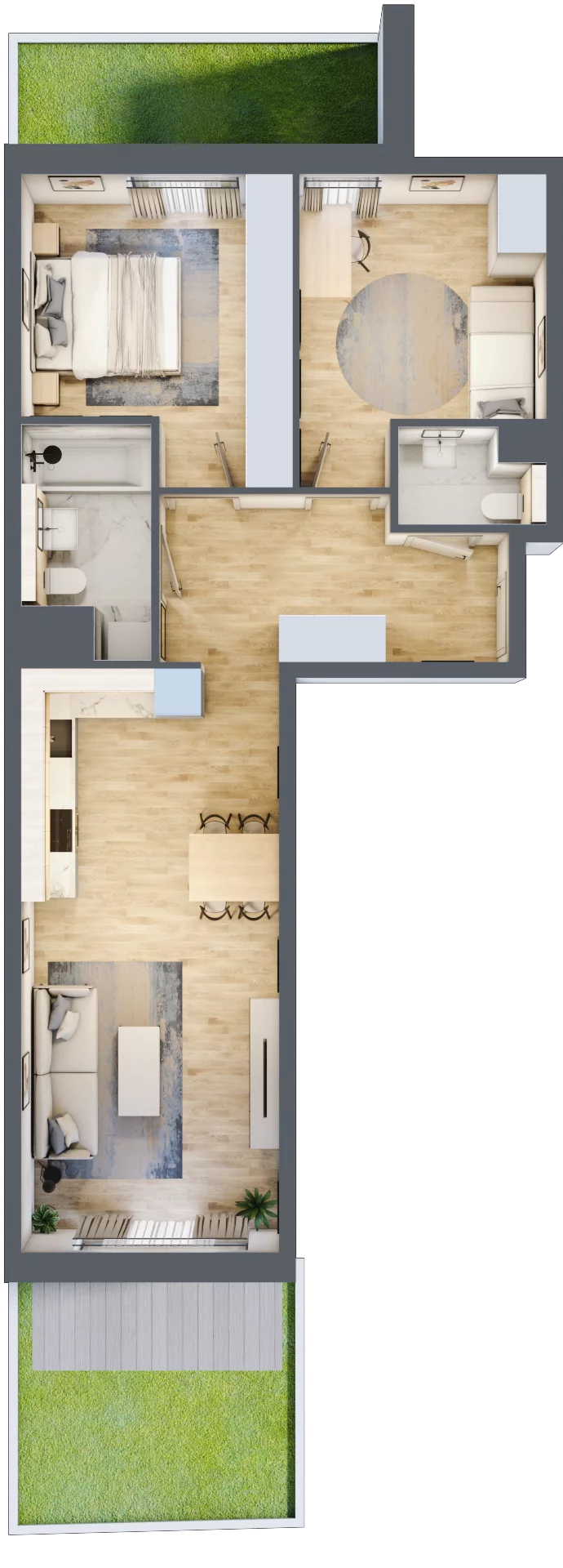 3 pokoje, mieszkanie 63,52 m², parter, oferta nr A4.0.1, ATAL Idea Swarzędz, Swarzędz, ul. Tabaki