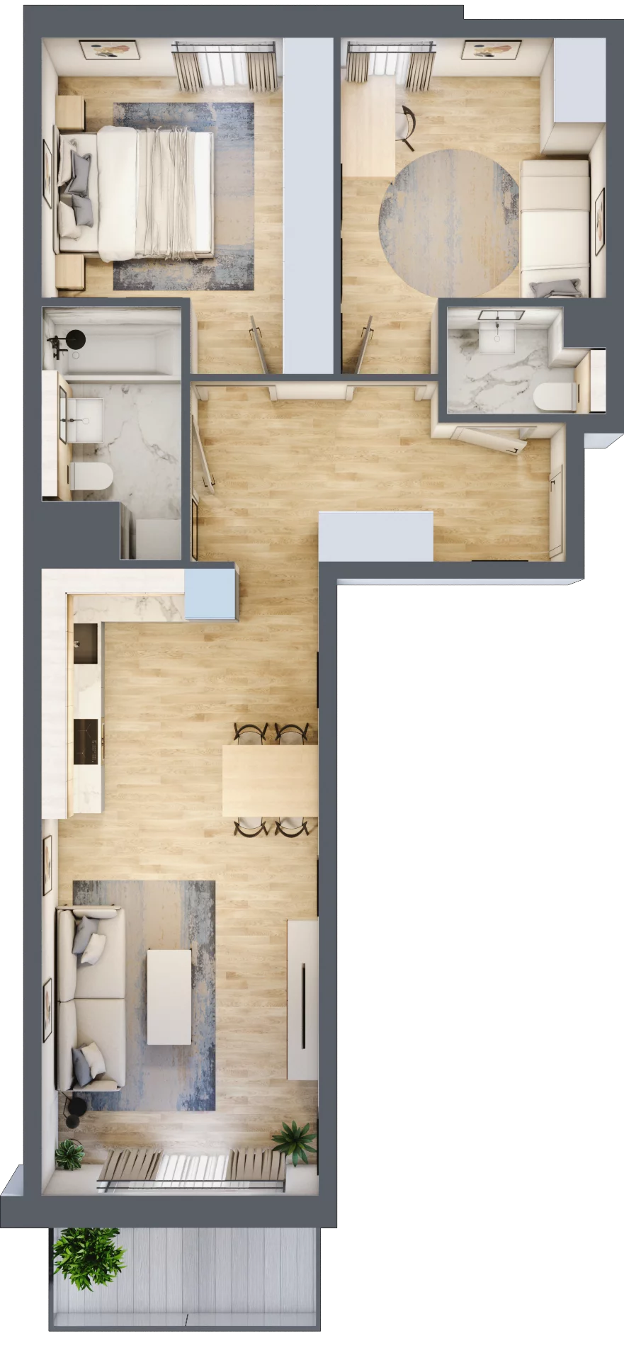 3 pokoje, mieszkanie 63,57 m², piętro 2, oferta nr A4.2.1, ATAL Idea Swarzędz, Swarzędz, ul. Tabaki