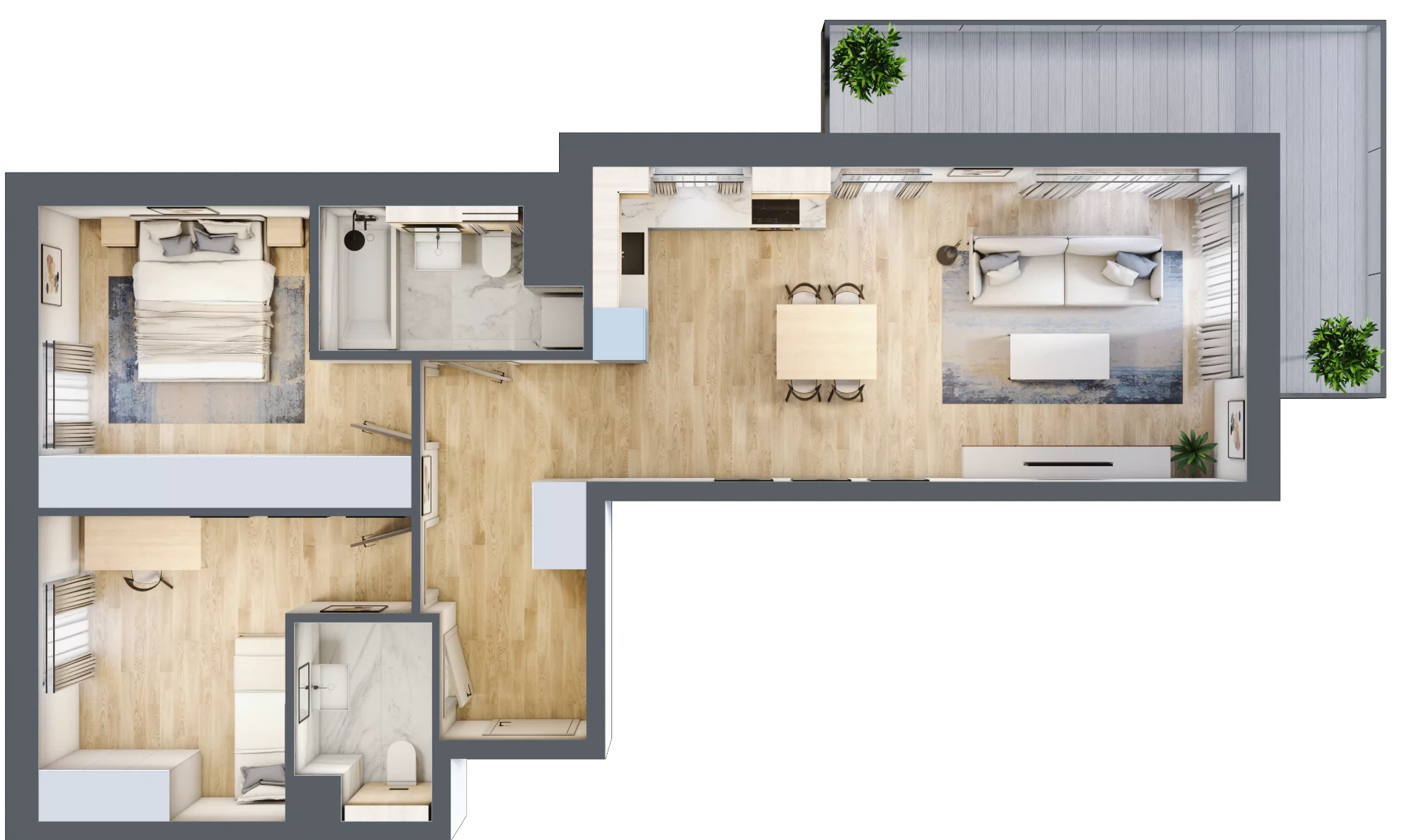 3 pokoje, mieszkanie 66,89 m², piętro 2, oferta nr A5.2.4, ATAL Idea Swarzędz, Swarzędz, ul. Tabaki