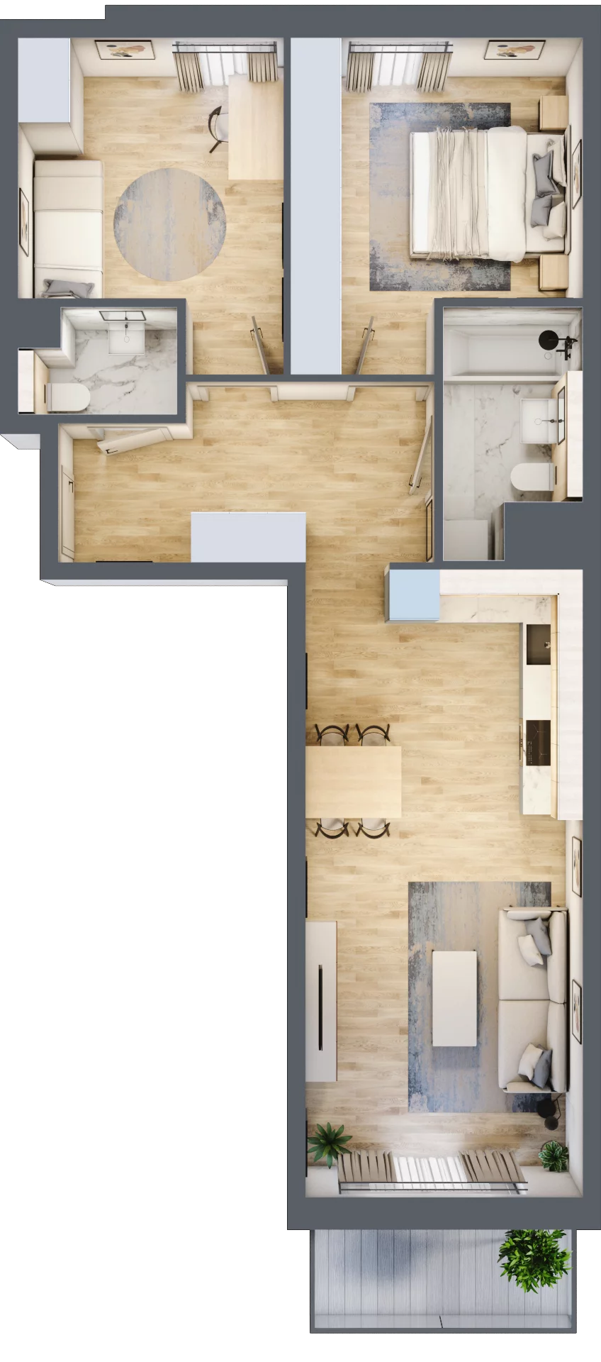 3 pokoje, mieszkanie 63,57 m², piętro 3, oferta nr A2.3.1, ATAL Idea Swarzędz, Swarzędz, ul. Tabaki