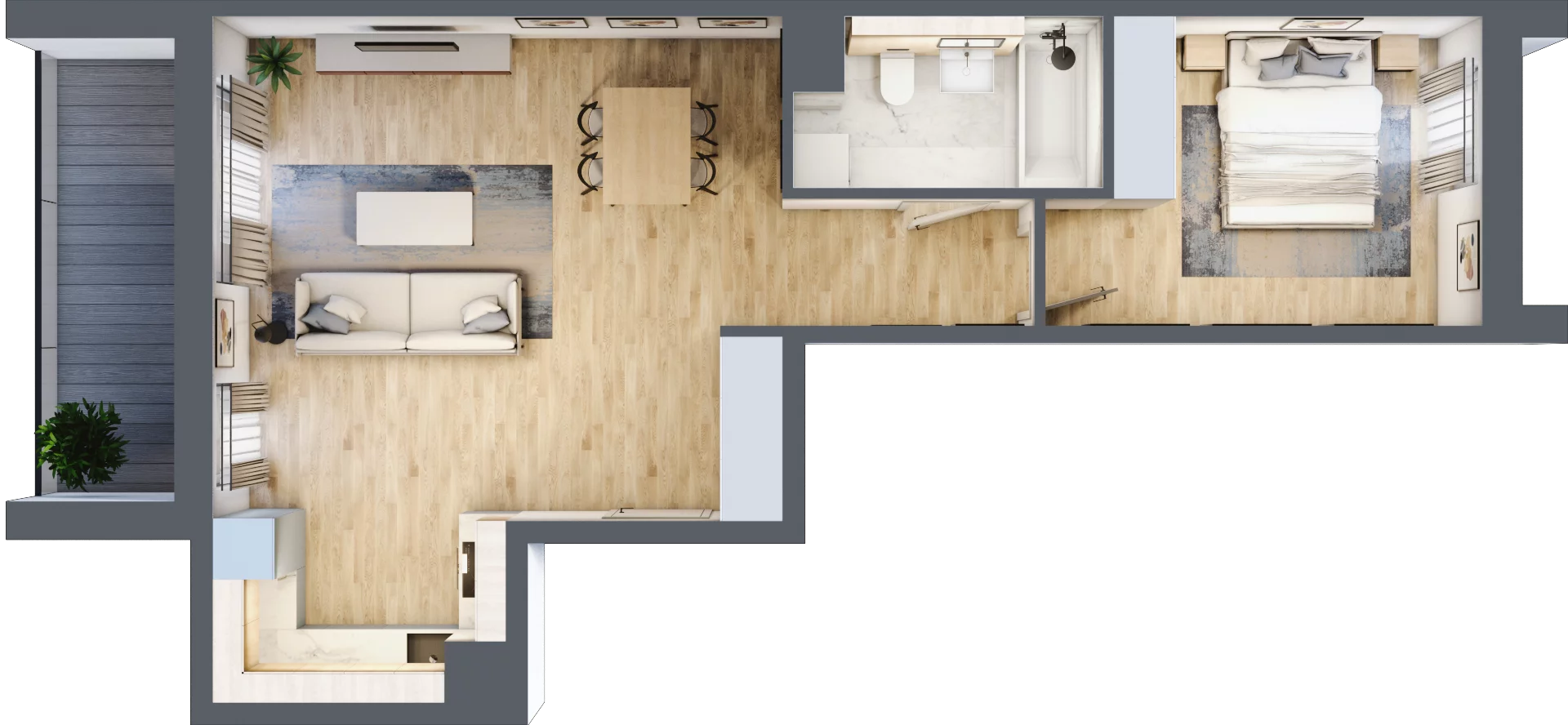 2 pokoje, mieszkanie 51,38 m², piętro 3, oferta nr A4.3.5, ATAL Idea Swarzędz, Swarzędz, ul. Tabaki