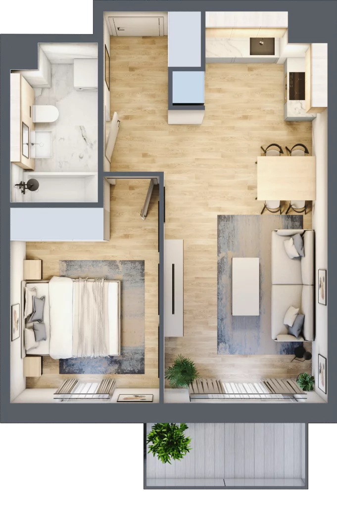 2 pokoje, mieszkanie 41,39 m², piętro 5, oferta nr A3.5.3, ATAL Idea Swarzędz, Swarzędz, ul. Tabaki