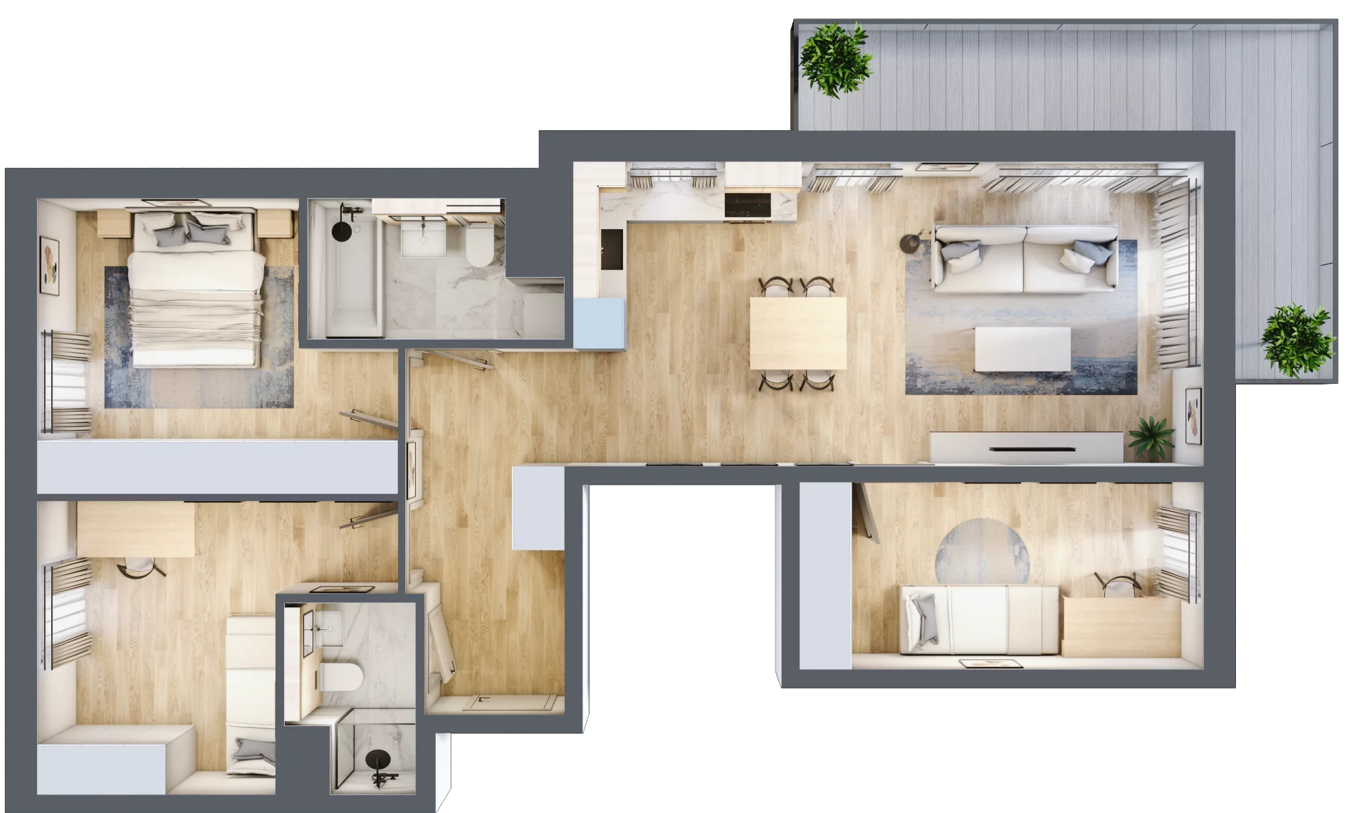 4 pokoje, mieszkanie 77,25 m², piętro 5, oferta nr A5.5.4, ATAL Idea Swarzędz, Swarzędz, ul. Tabaki