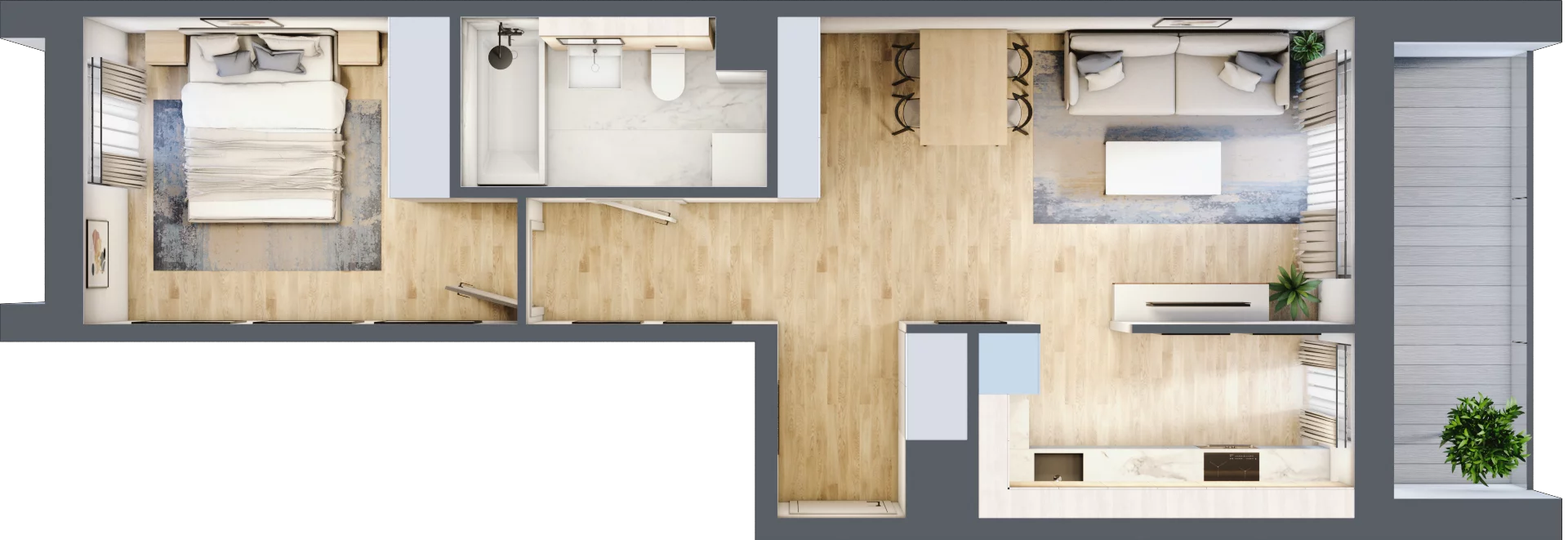 2 pokoje, mieszkanie 46,29 m², piętro 5, oferta nr A2.5.5, ATAL Idea Swarzędz, Swarzędz, ul. Tabaki