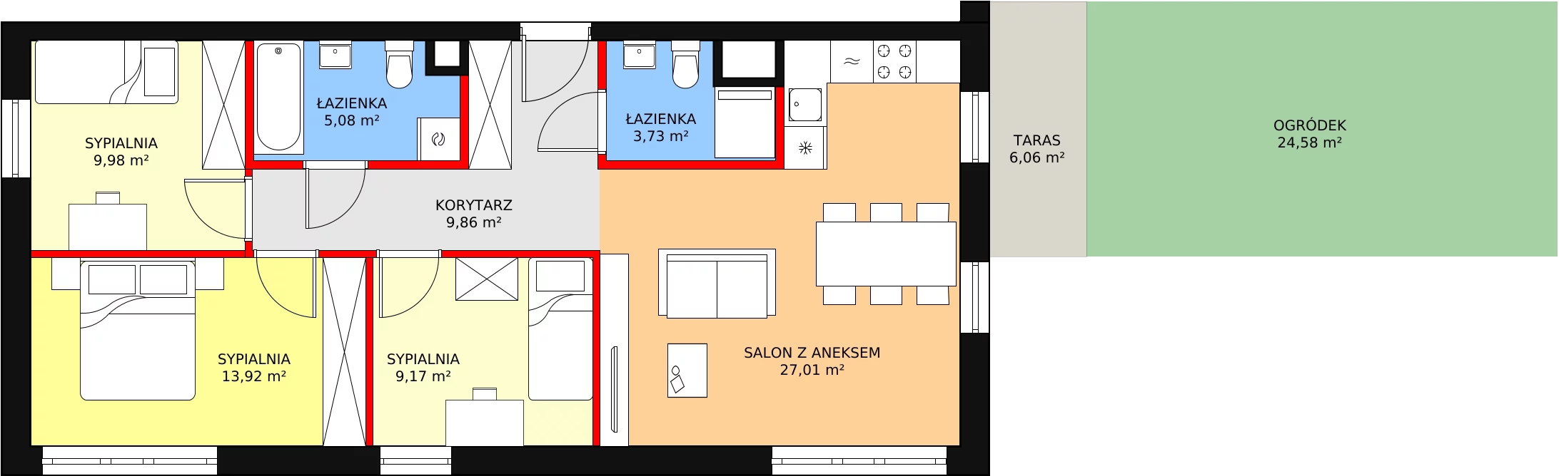 Mieszkanie 81,00 m², parter, oferta nr 4D-0-3, Nowe Miasto Polesie III, Łódź, Polesie, Lublinek-Pienista, ul. Pienista