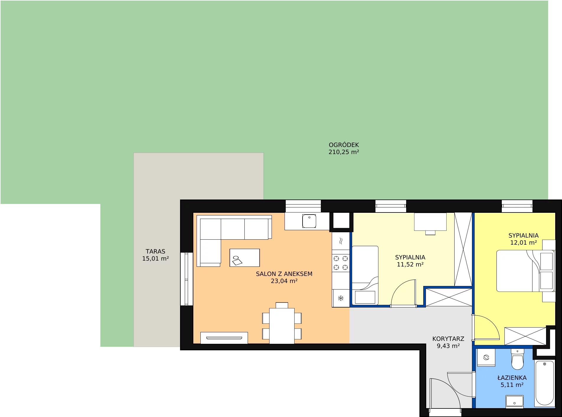 Zalety mieszkania 62.5 m², C3_0_7