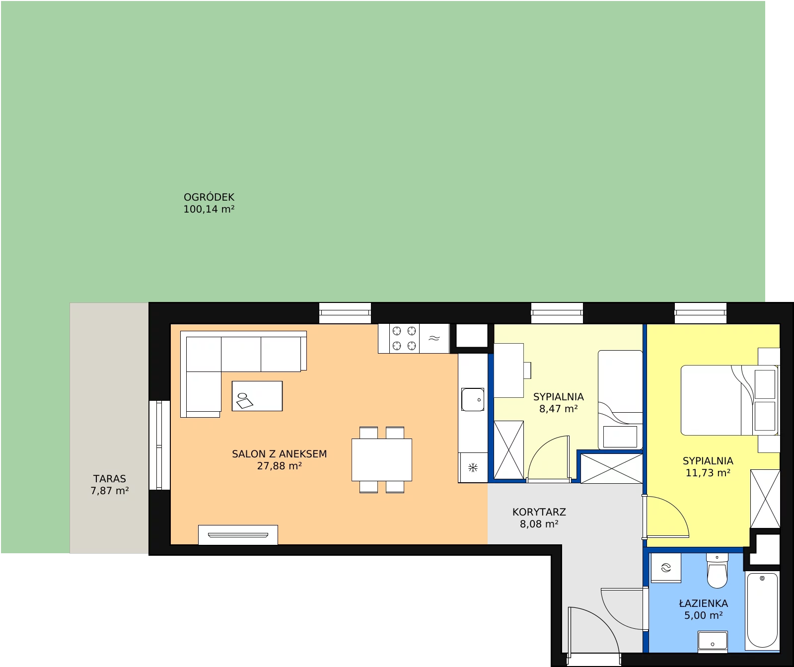 Zalety mieszkania 62.43 m², D3_0_7