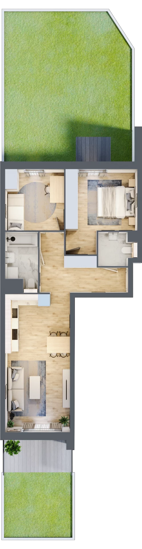 3 pokoje, mieszkanie 61,86 m², parter, oferta nr S1.C.0.1, ATAL Idea Swarzędz II, Swarzędz, ul. Tabaki