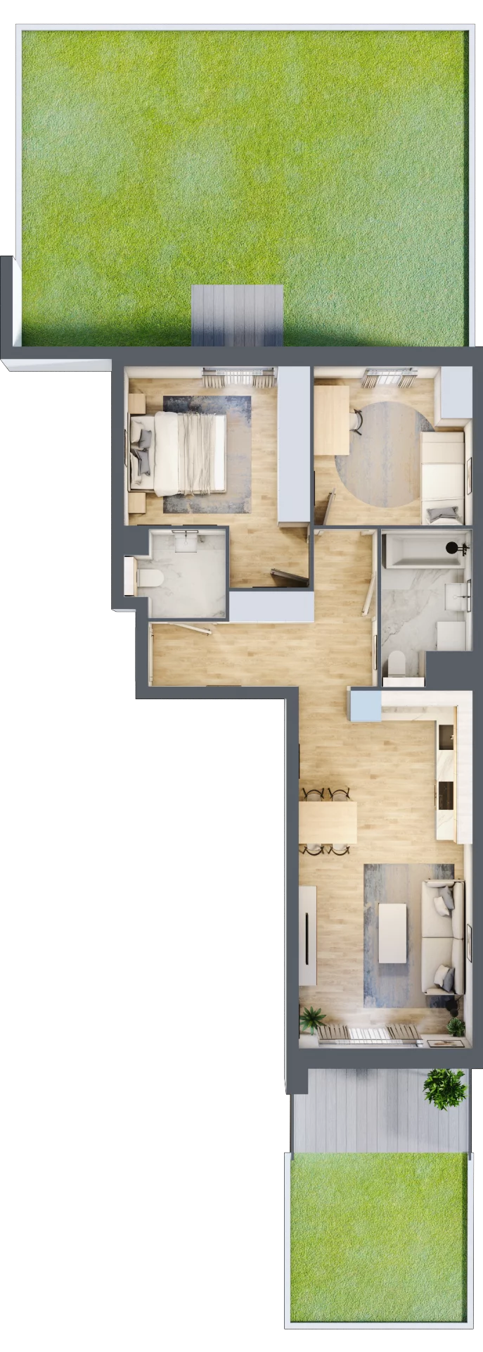 3 pokoje, mieszkanie 63,35 m², parter, oferta nr S1.C.0.4, ATAL Idea Swarzędz II, Swarzędz, ul. Tabaki