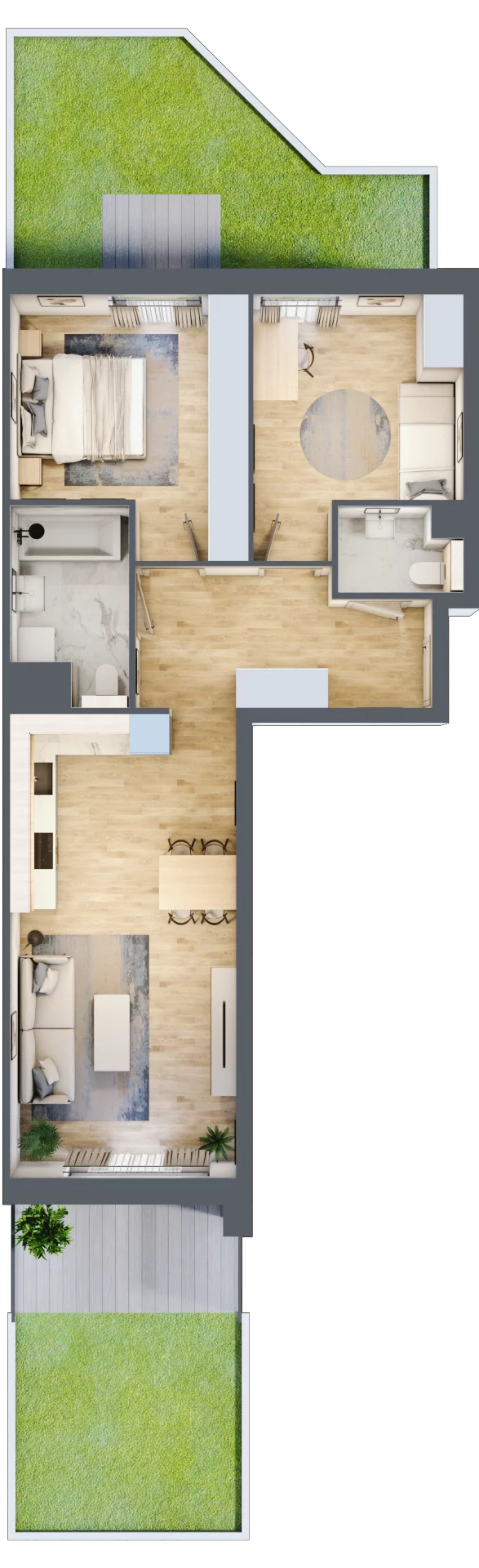 3 pokoje, mieszkanie 63,40 m², parter, oferta nr S1.D.0.4, ATAL Idea Swarzędz II, Swarzędz, ul. Tabaki
