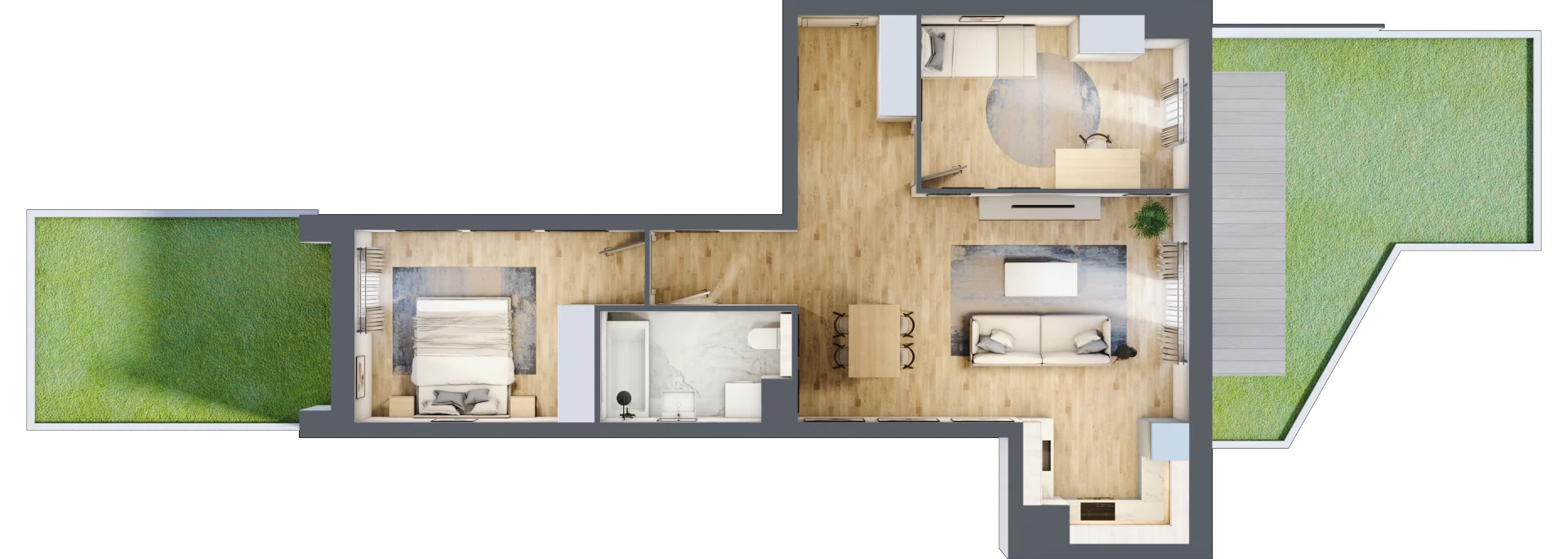 3 pokoje, mieszkanie 65,39 m², parter, oferta nr S1.A.0.1, ATAL Idea Swarzędz II, Swarzędz, ul. Tabaki