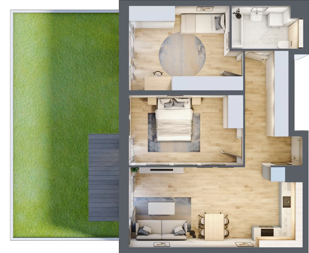 3 pokoje, mieszkanie 70,44 m², parter, oferta nr S1.A.0.2, ATAL Idea Swarzędz II, Swarzędz, ul. Tabaki