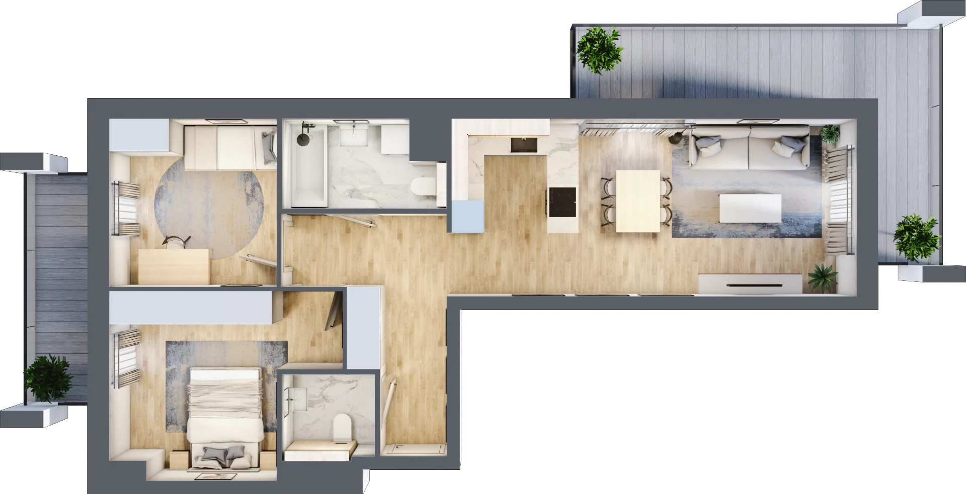 3 pokoje, mieszkanie 63,02 m², piętro 3, oferta nr S1.F.3.1, ATAL Idea Swarzędz II, Swarzędz, ul. Tabaki