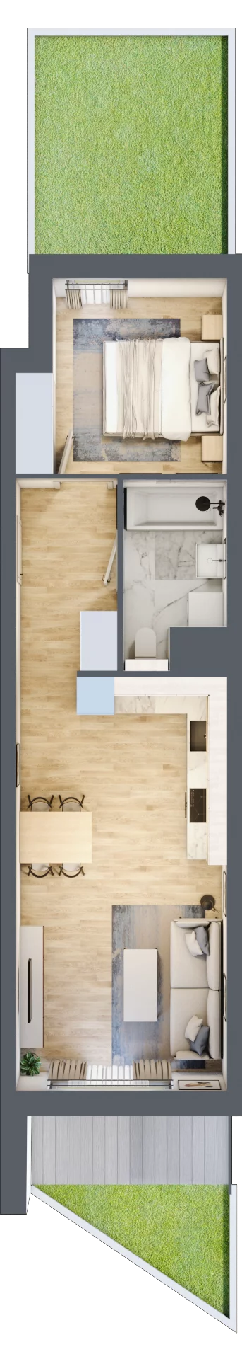 2 pokoje, mieszkanie 41,55 m², parter, oferta nr S2.I.0.1, ATAL Idea Swarzędz II, Swarzędz, ul. Tabaki