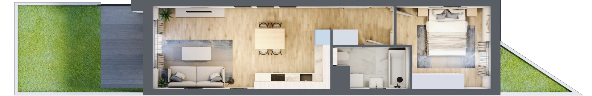 2 pokoje, mieszkanie 42,45 m², parter, oferta nr S2.I.0.4, ATAL Idea Swarzędz II, Swarzędz, ul. Tabaki