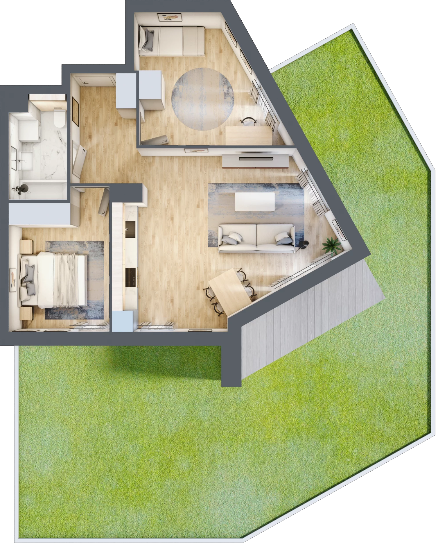 3 pokoje, mieszkanie 62,74 m², parter, oferta nr S2.J.0.3, ATAL Idea Swarzędz II, Swarzędz, ul. Tabaki