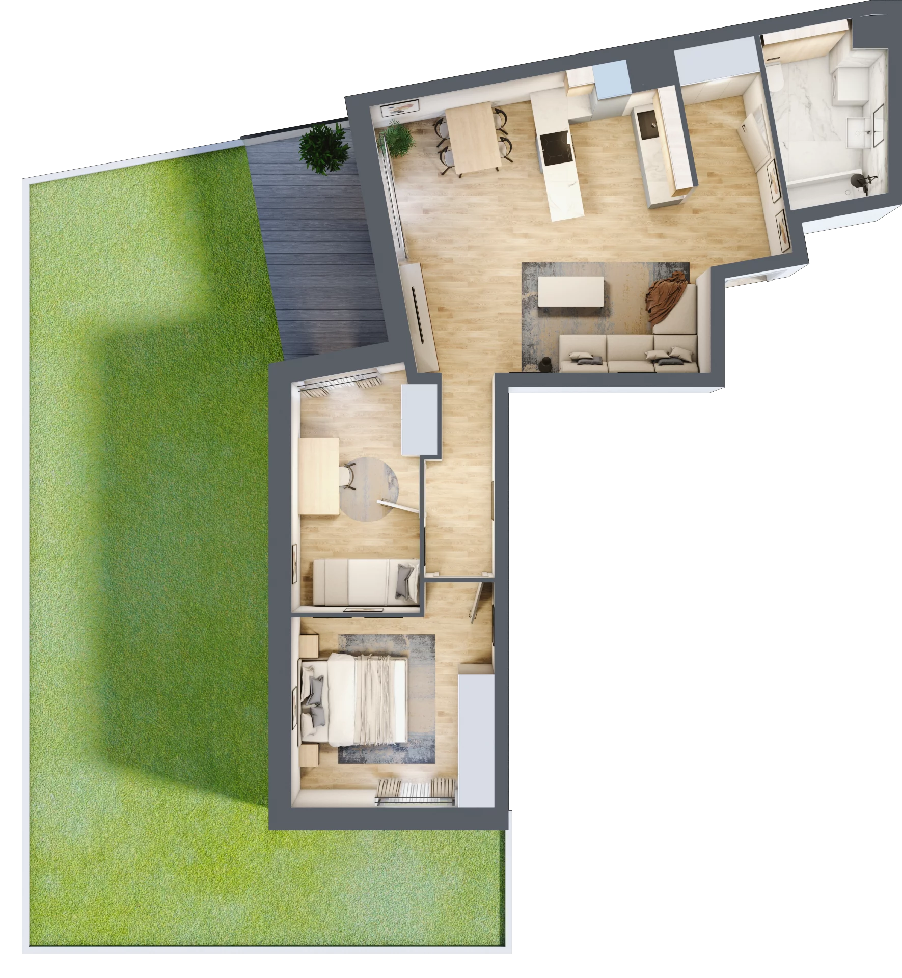 3 pokoje, mieszkanie 64,78 m², parter, oferta nr S2.G.0.1, ATAL Idea Swarzędz II, Swarzędz, ul. Tabaki