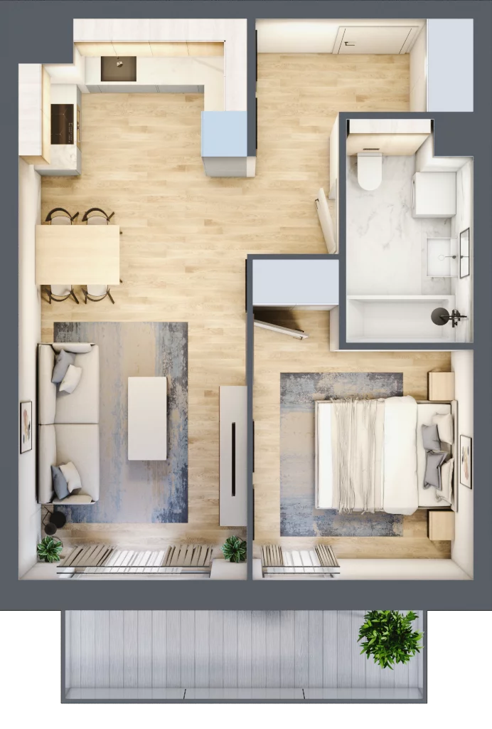 2 pokoje, mieszkanie 42,33 m², piętro 2, oferta nr S2.G.2.2, ATAL Idea Swarzędz II, Swarzędz, ul. Tabaki