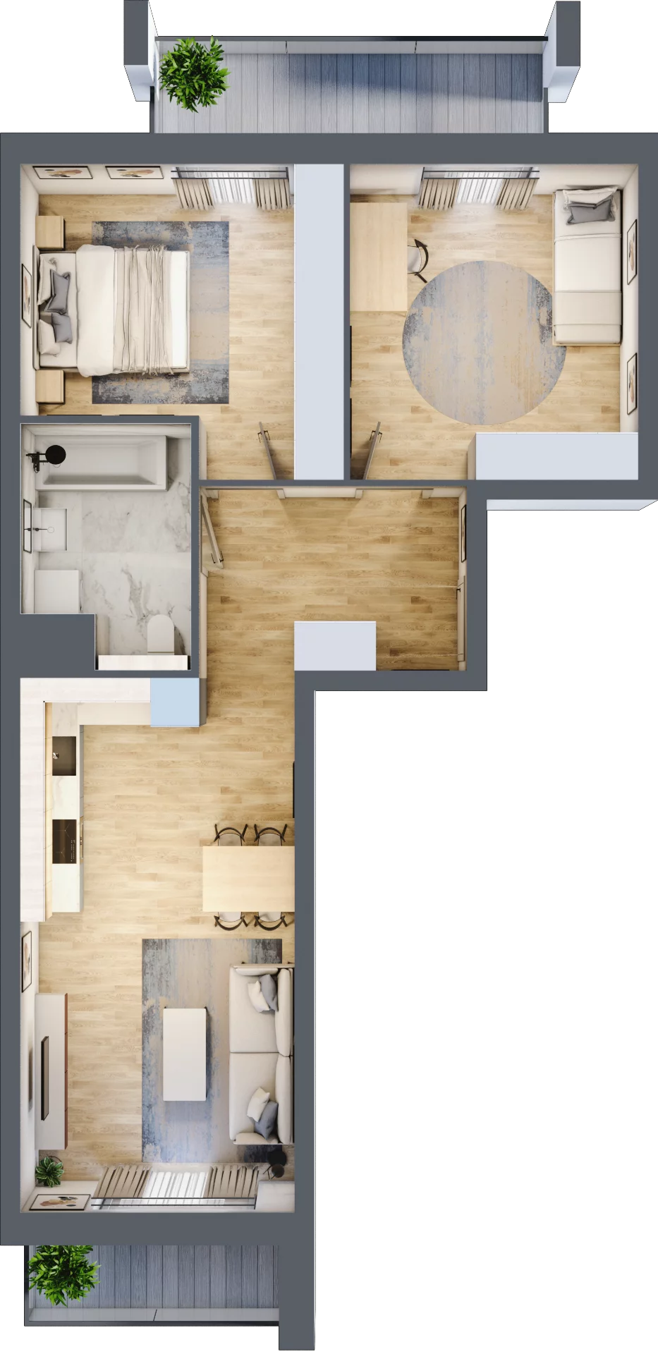 3 pokoje, mieszkanie 63,50 m², piętro 4, oferta nr S2.J.4.1, ATAL Idea Swarzędz II, Swarzędz, ul. Tabaki