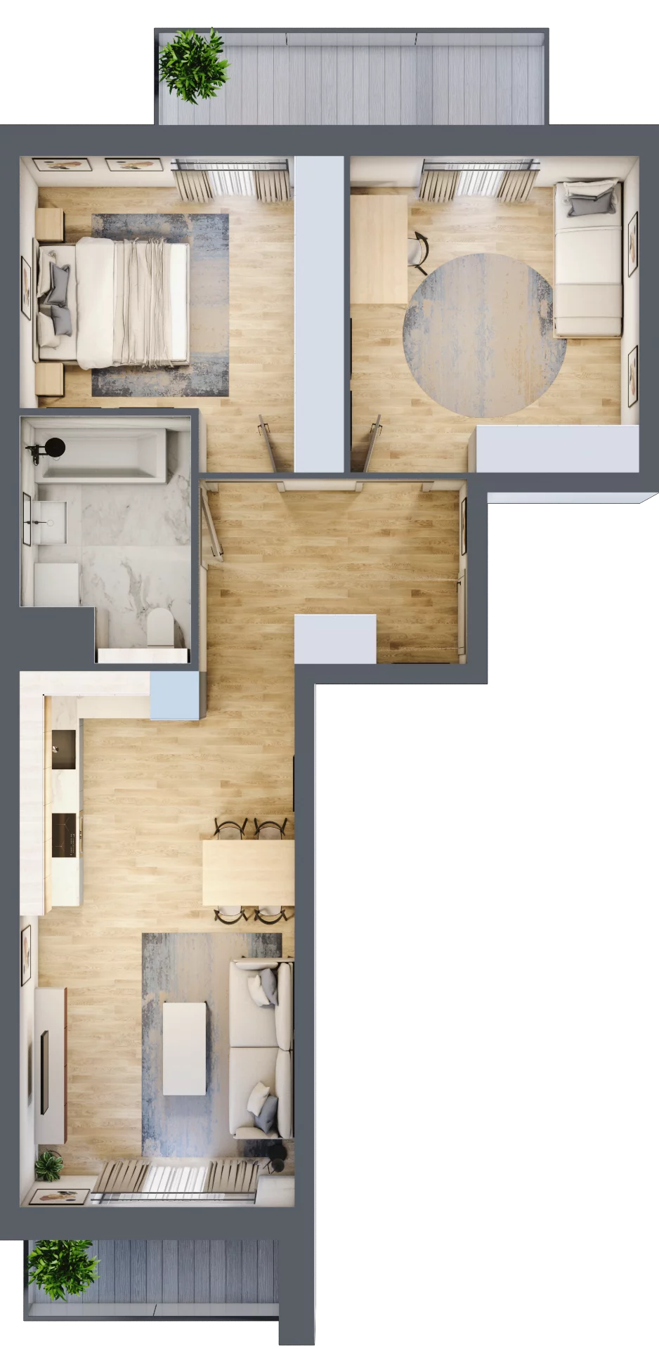 3 pokoje, mieszkanie 63,46 m², piętro 5, oferta nr S2.J.5.1, ATAL Idea Swarzędz II, Swarzędz, ul. Tabaki