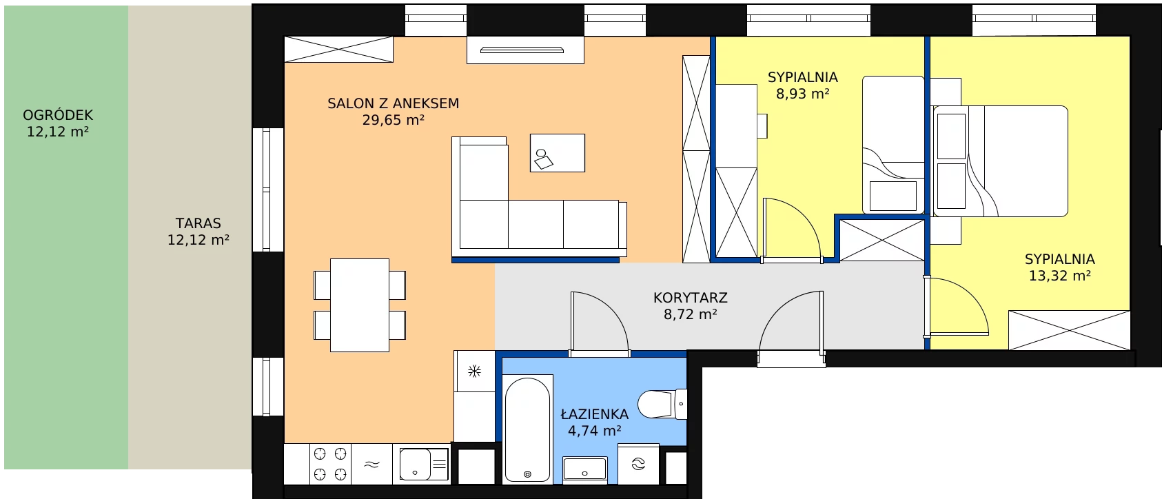 Zalety mieszkania 65.36 m², A3-0-88