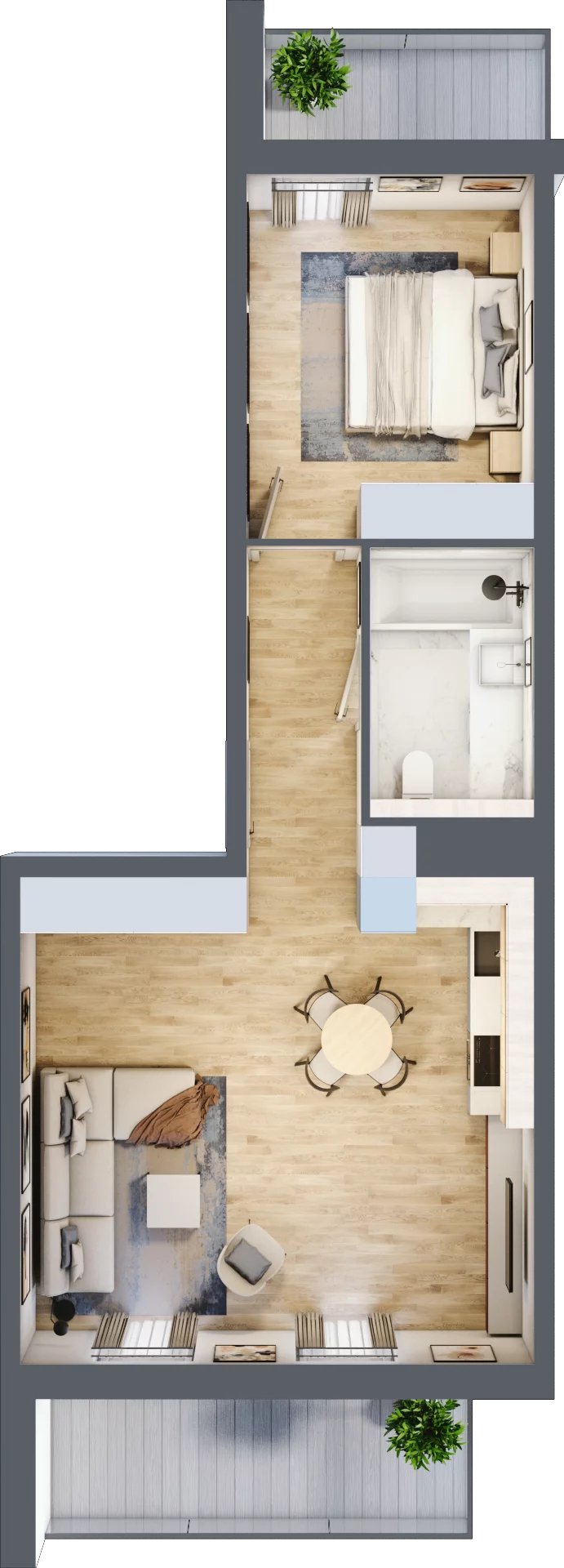 2 pokoje, mieszkanie 50,91 m², piętro 4, oferta nr A.4.1, ATAL Parkowa, Poznań, Nowe Miasto, Osiedle Warszawskie, ul. Mogileńska