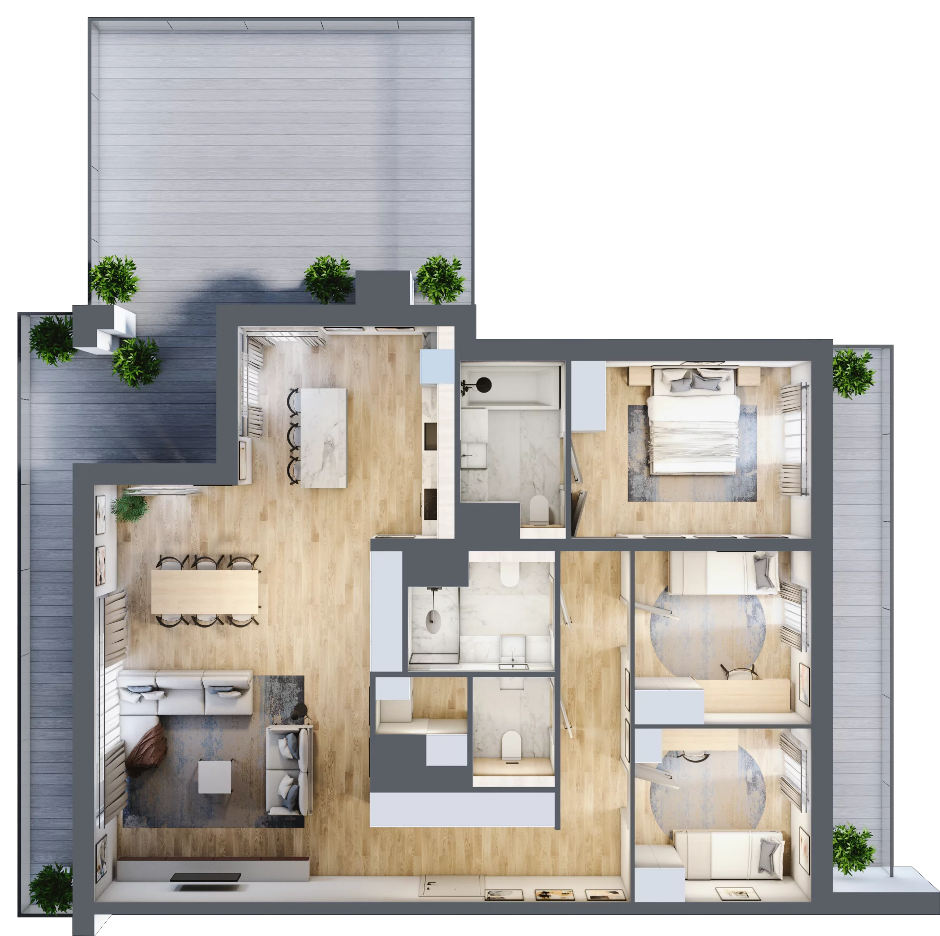 4 pokoje, mieszkanie 106,86 m², piętro 6, oferta nr E.6.2, ATAL Parkowa, Poznań, Nowe Miasto, Osiedle Warszawskie, ul. Mogileńska