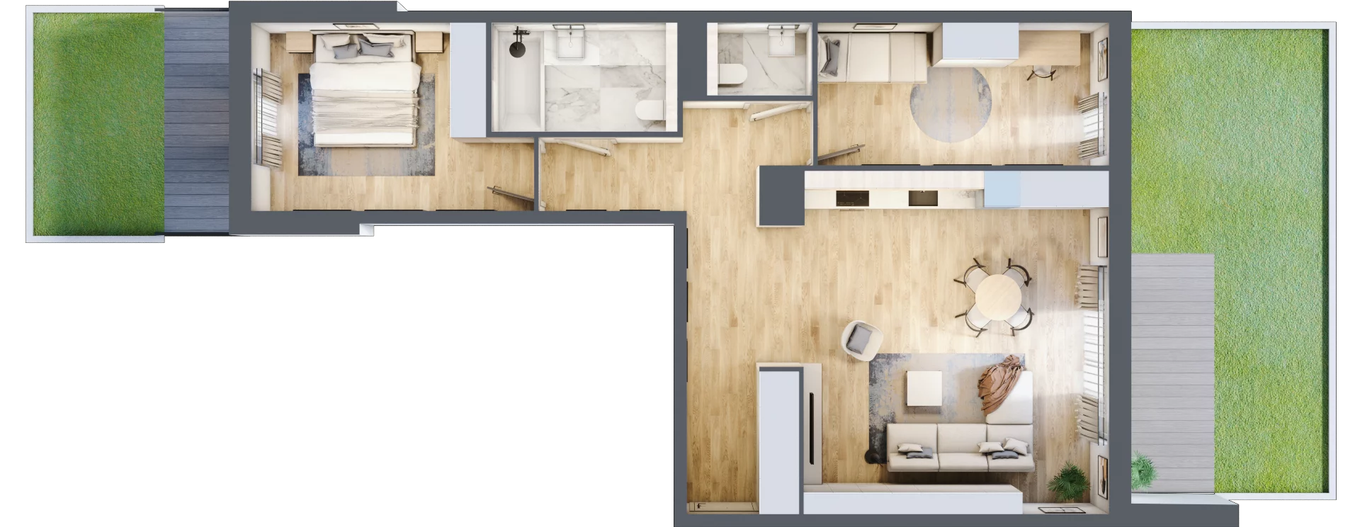 3 pokoje, mieszkanie 77,22 m², parter, oferta nr F.0.3, ATAL Parkowa, Poznań, Nowe Miasto, Osiedle Warszawskie, ul. Mogileńska